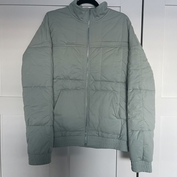 Anthropologie All Fenix Benita Cotton Quilted Full Zip Jacket in Sage, XL - Picture 10 of 12